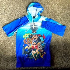 One Piece hoodie that includes all of the present straw hat crew. Post-time skip